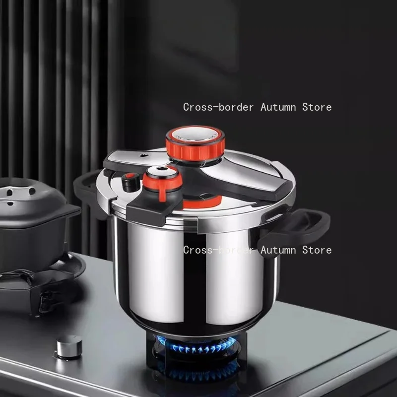 316 Stainless Steel Pressure Cooker Thickened Kitchen Straight Cylindrical Frying Pan Household Explosion-proof Pressure Cooker