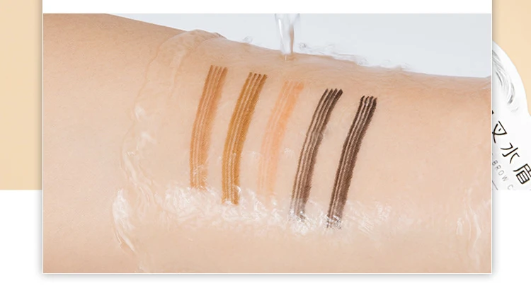 4 Point Eyebrow Pencil Black Brown Waterproof Microblading Liquid Eyebrow Pen Makeup Long Lasting Cosmetic 4 Points Eye Brow Pen