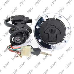 Motorbike Ignition Switch Fuel Gas Tank Cap Cover Lock Kit w/Key For Kawasaki NINJA ZX7R ZX9R ZXR750 ZX900 ZXR400 ZZR400 ZZR600