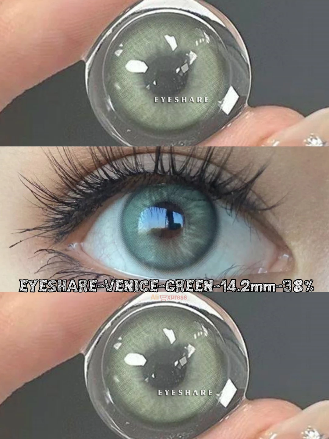 EYESHARE 2Pcs Colored Contact Lenses Gray Contact Soft Naturally Cosmetics Colored Lenses Blue Beautiful Pupils Yearly use