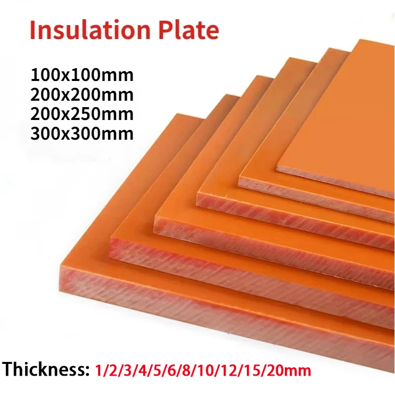 

Orange Red Electrical Bakelite Board Thickness 1-20mm Insulated Plate Insulation Phenolic Resin Boards Resistant