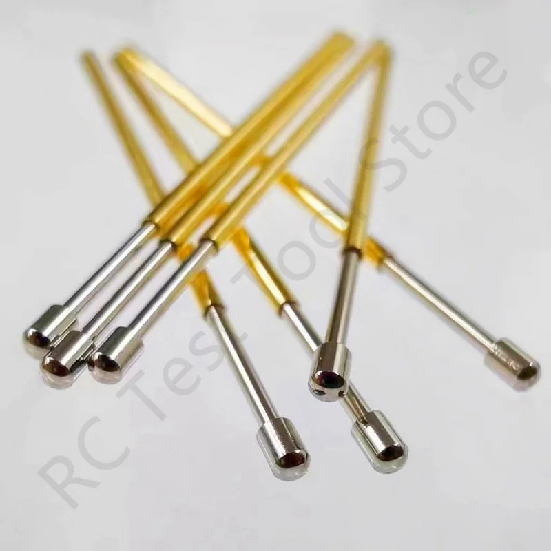 Phosphorus Copper Round Head Spring Test Probe PL75-D2 Length 33.35mm Diameter 1.3mm Nickel Plated Round Head Probe for Testing