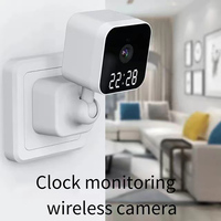 Tuya WiFi Surveillance Camera EU&US Plug Design Home Clock Video Recorder Smart Home HD Camera Camera Security Protection Camera