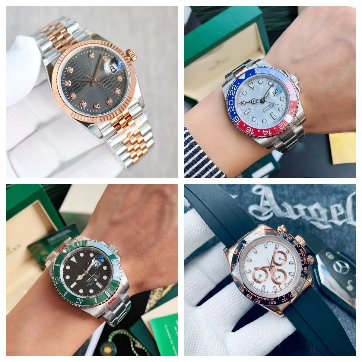 A111 Магазин Мужские часы из нержавеющей стали 40 мм с автоматическим механизмом в изготовлении ролей Вдохновение Высочайшее оригинальное качество 904L