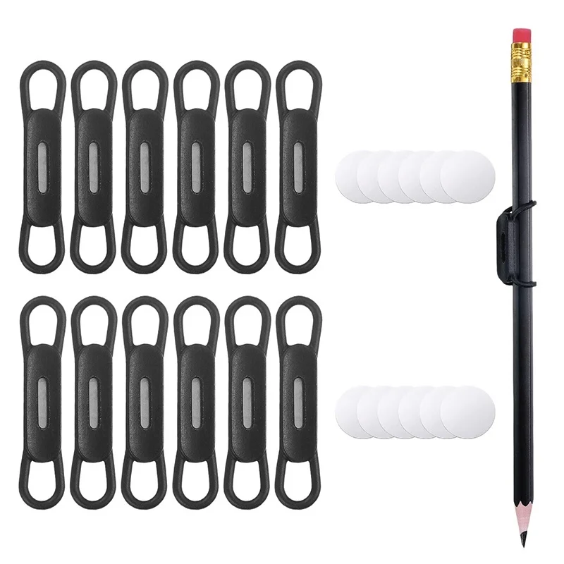 Porte-crayons magnétique, clips pour stylos tactiles pour tablette, support multifonction réglable en Silicone pour stylos, accessoire d'organisation pour le bureau et l'école