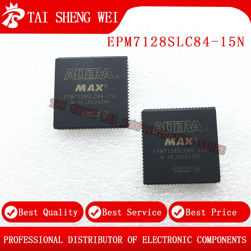 2PCS New PLCC-84 EPM7128SLC84 Programmable Logic Device in EPM7128SLC84-15N Package New ALTERA