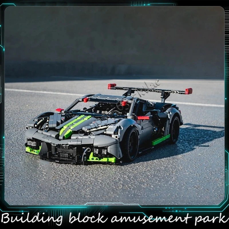 1534 Parts Moc Technology Racing V6 Supercar Model Building Blocks Speed Vehicle Bricks Toys Kids Adult Popular Birthday Gifts
