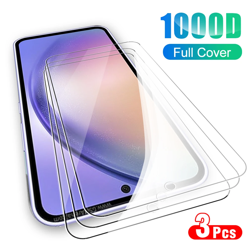 3PCS 10D Tempered Glass Case For Samsung Galaxy A54 5G Screen Protector Samsun A 54 54A SamsungA54 6.4inch Clear Protective Film