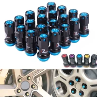 Nuevas tuercas de rueda de carreras de acero estilo R40 de alta calidad, tuercas de bloqueo compuestas de carreras con llave de seguridad M12x1,5/1,25