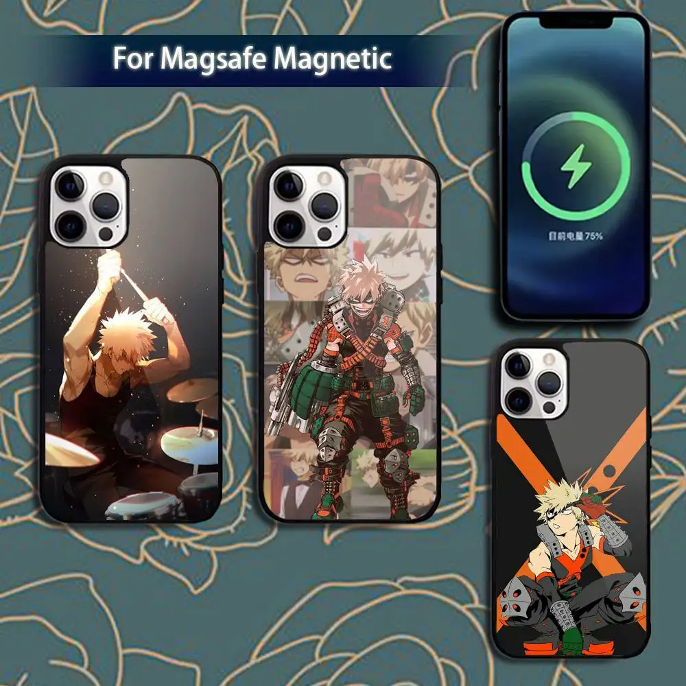 

B-Bakugo My Hero A-Academia Phone Case For iPhone 16,15,14,13,12,11,Pro,Max,Plus,Mini,Magsafe,Magnetic Wireless Charging Case