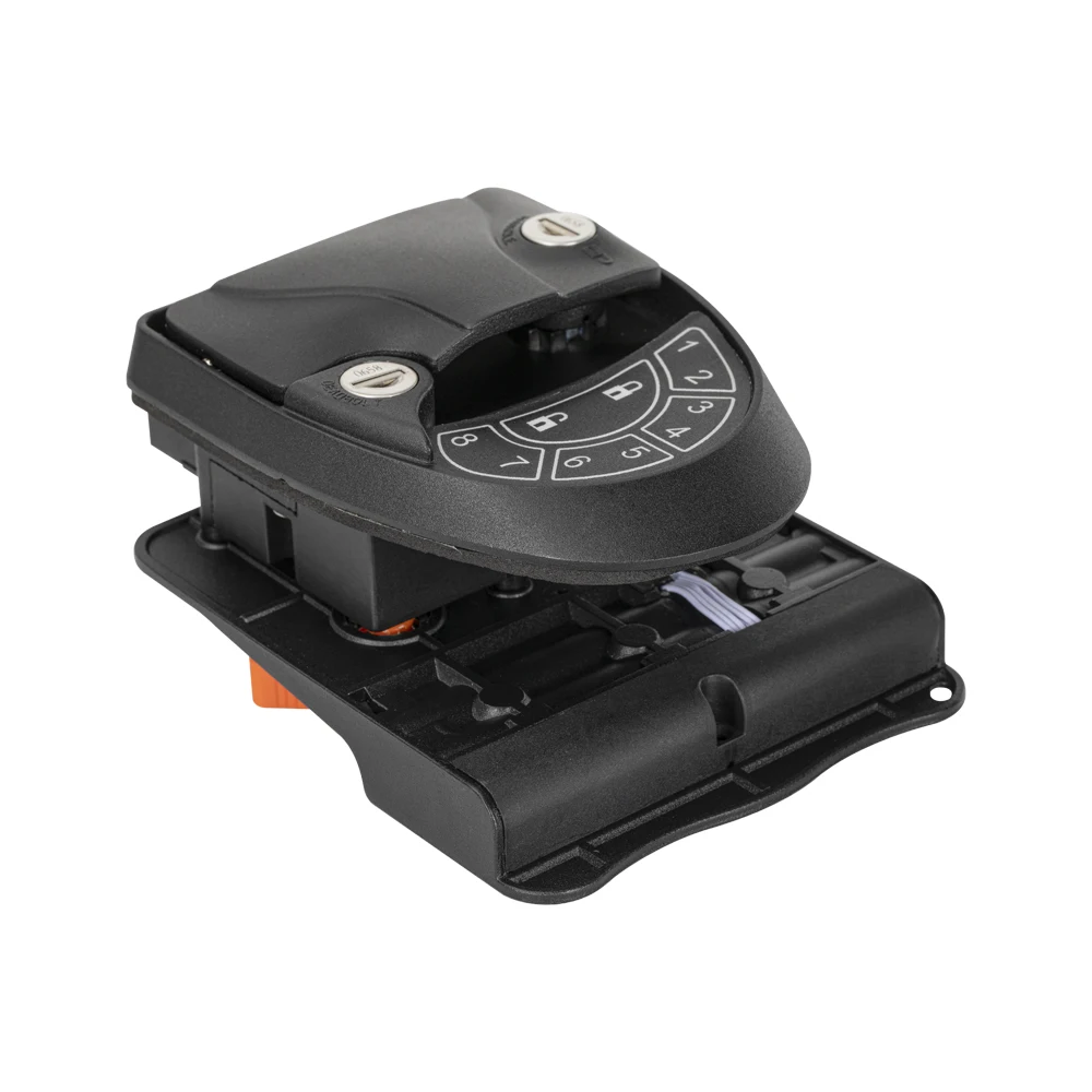 

Полнометаллический вход без ключа для автофургона, дверной замок из цинкового сплава с веслом, засов с подсветкой, клавиатура, ключи для дорожных прицепов