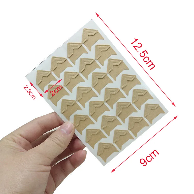 DIY Vintage Corner Kraft Paper Stickers For Photo Albums Retro Scrapbook Sticker Scrapbooking Picture Frame Decoration