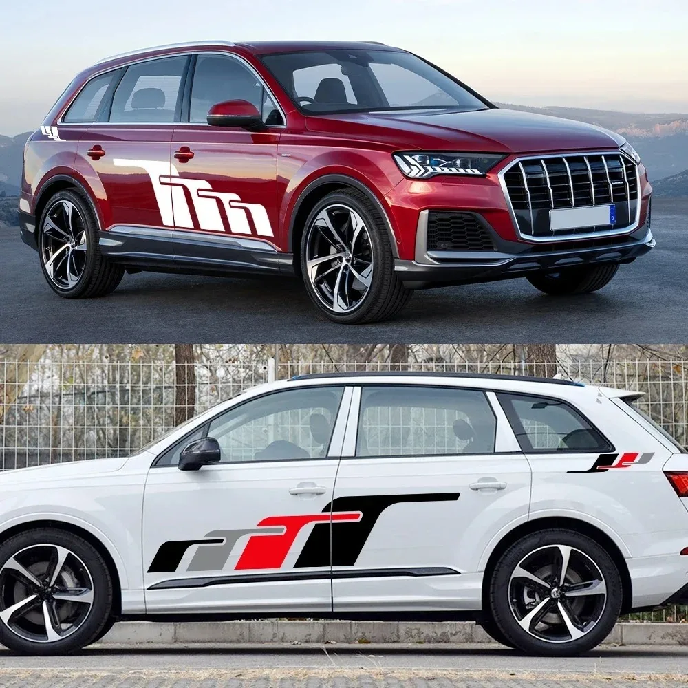 Car Door Side Sticker For Audi Q7 4M 4L Quattro S Line TFSI 2020 2007 2016 2017 2018 Exterior Decal Auto Tuning Accessories