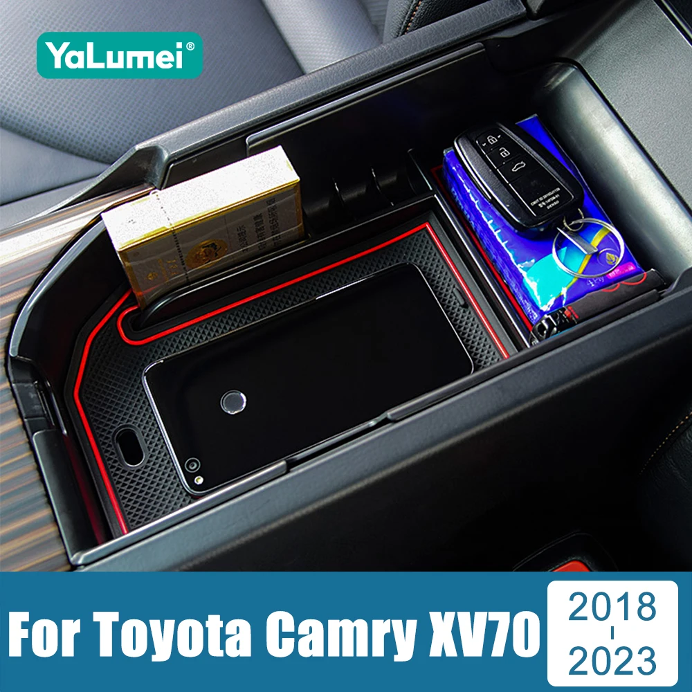 

For Toyota Camry XV70 2018 2019 2020 2021 2022 2023 ABS Car Central Console Armrest Box Storage Container Organizer Holder Tray