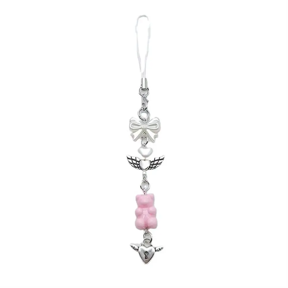 

Pink Keys Strap Phone Lanyard Bag Charms Beaded Chain Cellphone Strap Star Phone Charms Cool Girl Pink Chain Phone Pendant