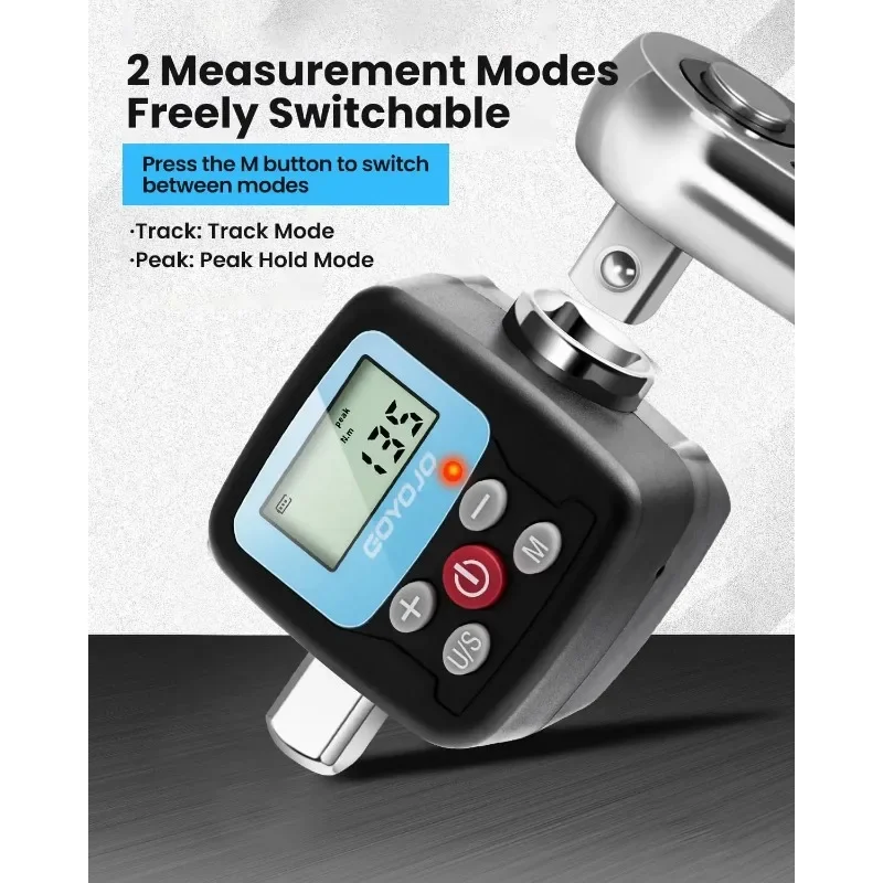 Torque Wrench Adjustable Professional Electronic for Bike car Repair Digital 1/2" 2- 200Nm Metric