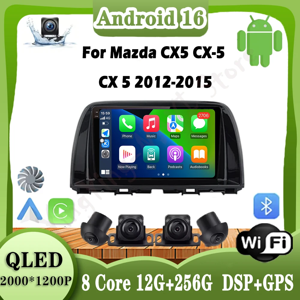 9 "أندرويد 16 لمازدا CX5 CX-5 CX 5 2012-2015 DSP راديو السيارة مشغل وسائط متعددة نظام تحديد المواقع Navigaion DSP ستيريو السيارات 2.5D شاشة تعمل باللمس #1