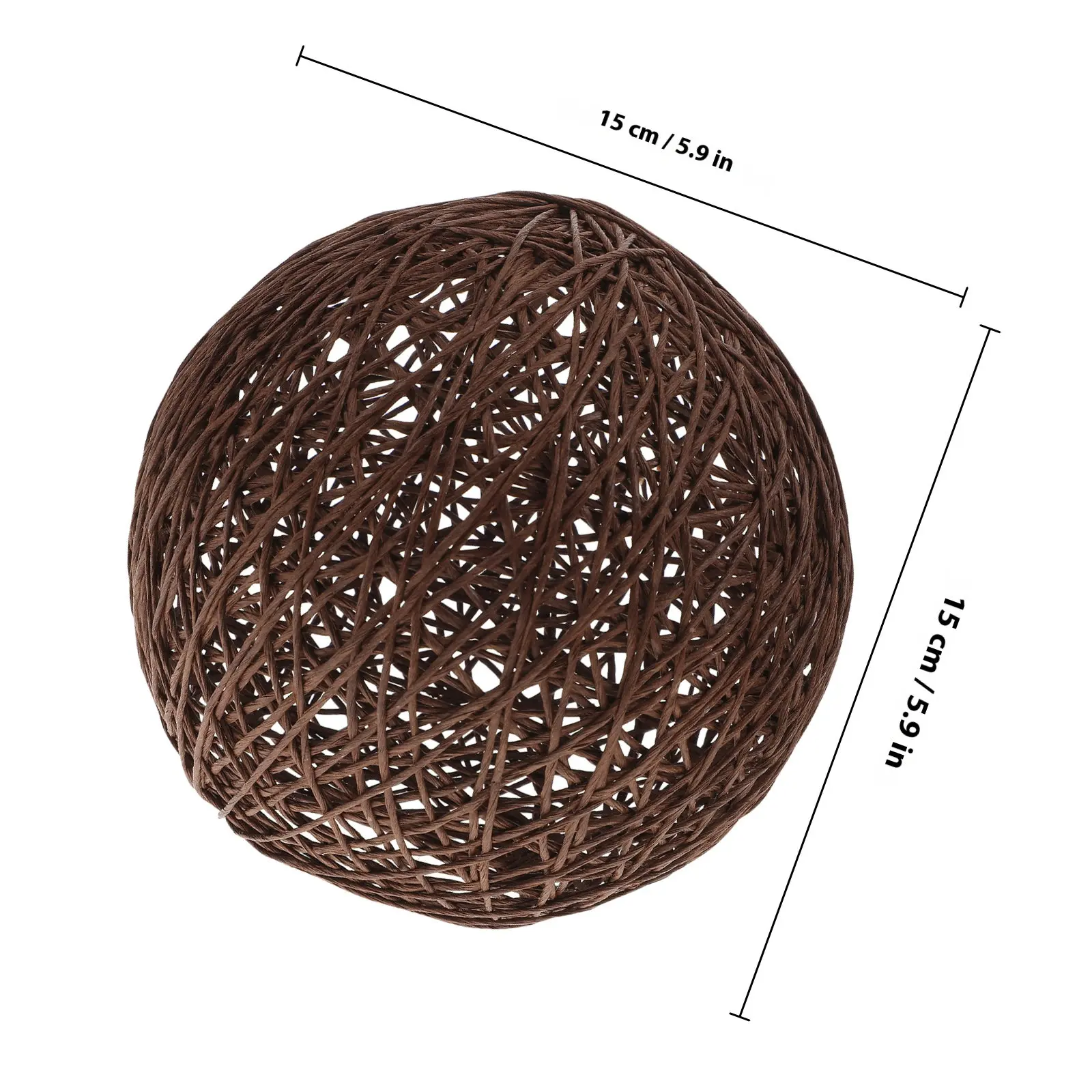 Paper Rattan Ball Lamp Indoor Ceiling Light Shade Dust Proof Table Lamp Cover Soft Light Protector Home Decorative