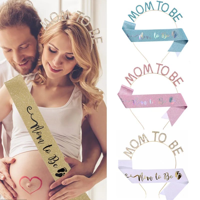 

Fashion Hair Hook Expectant Mothers Mom To Be Headband Shoulder Strap Set European and American Popular Celebration Hairband Set