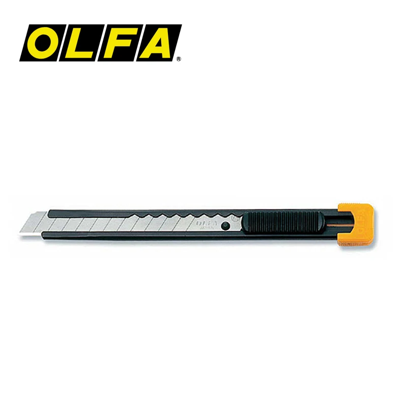 OLFA S Black Metal Case Small Lightweight Metal Grip 9mm Lightweight and Compact Utility Knife