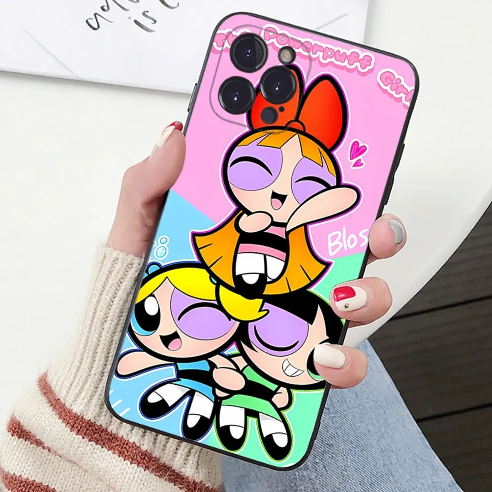 Cute Cartoon P-Powerpuff Girls Mobile Phone Case For IPhone 16 15 14 11 12 13 Mini Pro XS Max Cover 6 7 8 Plus X Funda Shell image 3