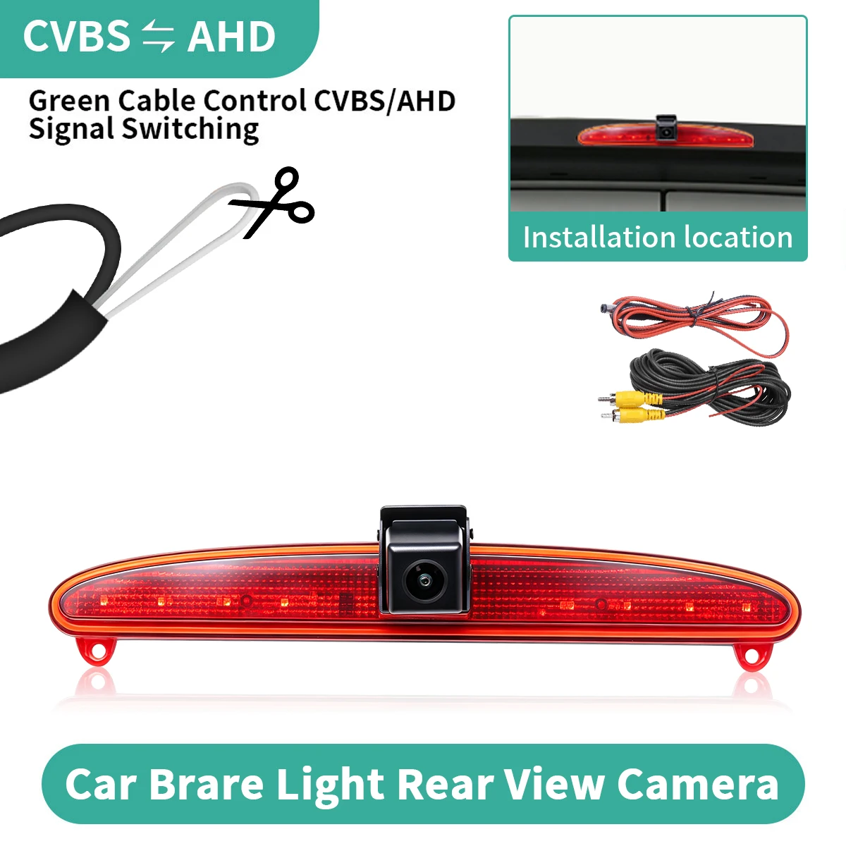 AHD Vehicle Brake Light Rear View Backup Camera Waterproof Wide Angle Parking Assistance for Iveco Daily 2015 2016 2017
