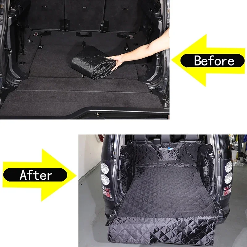 For Land Rover Discovery 4 LR4 2010-2016 Oxford Cloth Black Car Trunk Pet Seat Cover Pet Transport Pad Car Interior Accessories