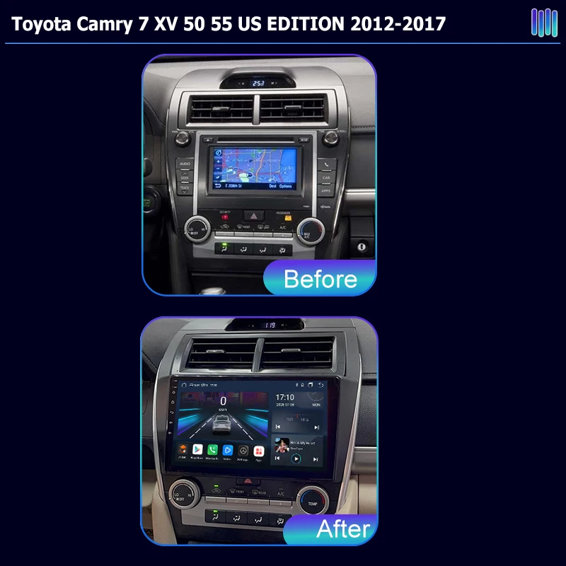 AI VOICE roadivox Android car radio for Toyota Camry XV 50 55 US EDITION 2012 2017 GPS Navigation video Multimedia Player tape