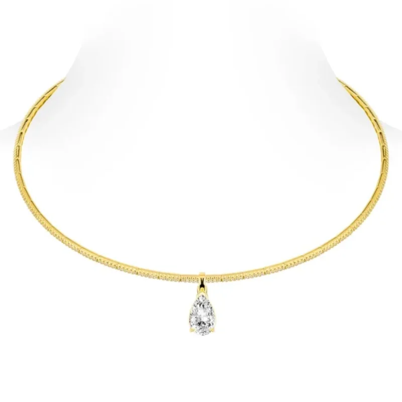 

BELLUX оригинальный дизайн, кулон, колье, серебро 925, синтетический циркон, белая капля воды, блестящий свет, роскошное уникальное ожерелье