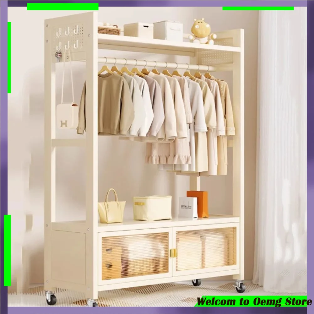 

Aesthetic Metal Clothes Rack Organizer Bedroom And Entrance Stylish Standing Wardrobe Women Home Accessories Storage Solution