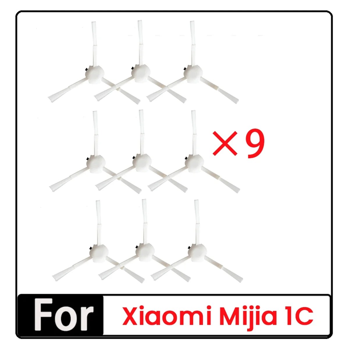 9 قطع فرشاة جانبية لأجزاء المكنسة الكهربائية Xiaomi Mijia 1C، فرشاة جانبية بديلة روبوتية