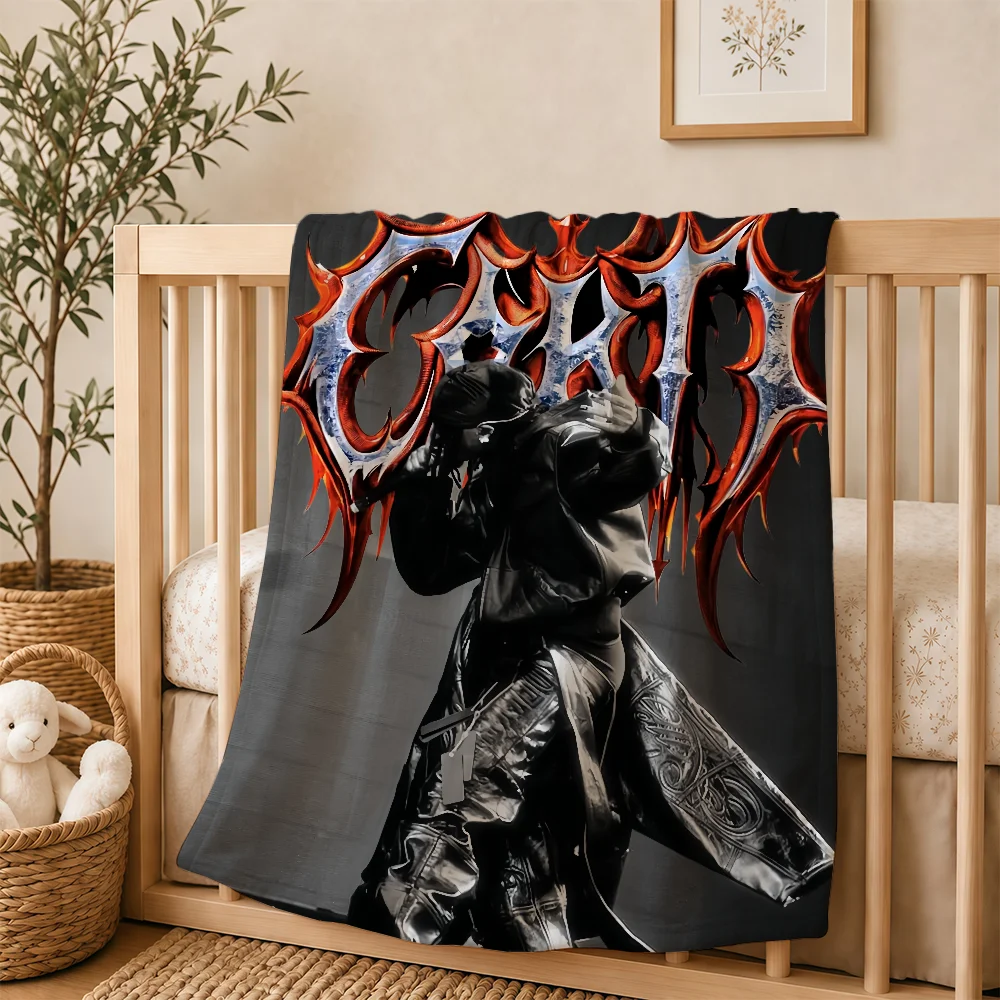Rapper Playboi Carti Blanket For Soft Warm Knee For Bedroom Living Room Bed Sofa Camping Picnic Office Gift Throw