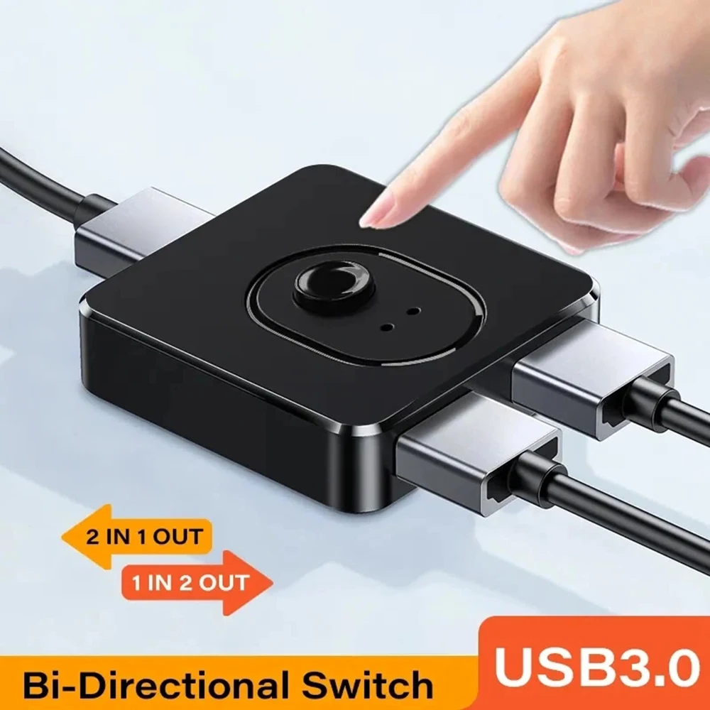 

USB 3.0 Switch Selector USB 2.0 Two-Way Sharer KVM Switch 2 in 1 Out USB Switch for Printer Keyboard Mouse Sharing