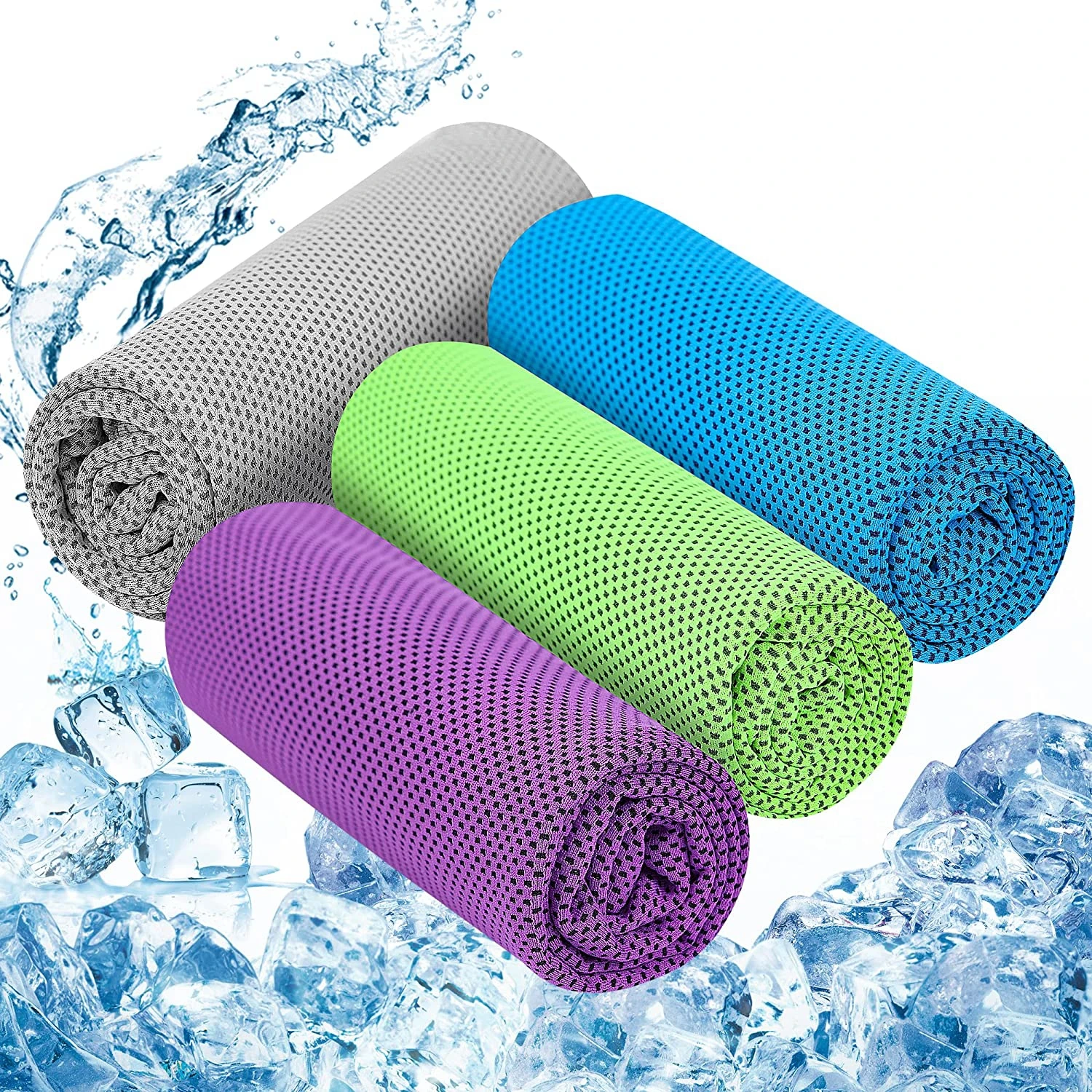 30X100cm Sports Cooling Towel Quick Drying Microfiber Towels Sweat- absorbent Ultralight Gym Towel for Running Yoga Golf Cycling