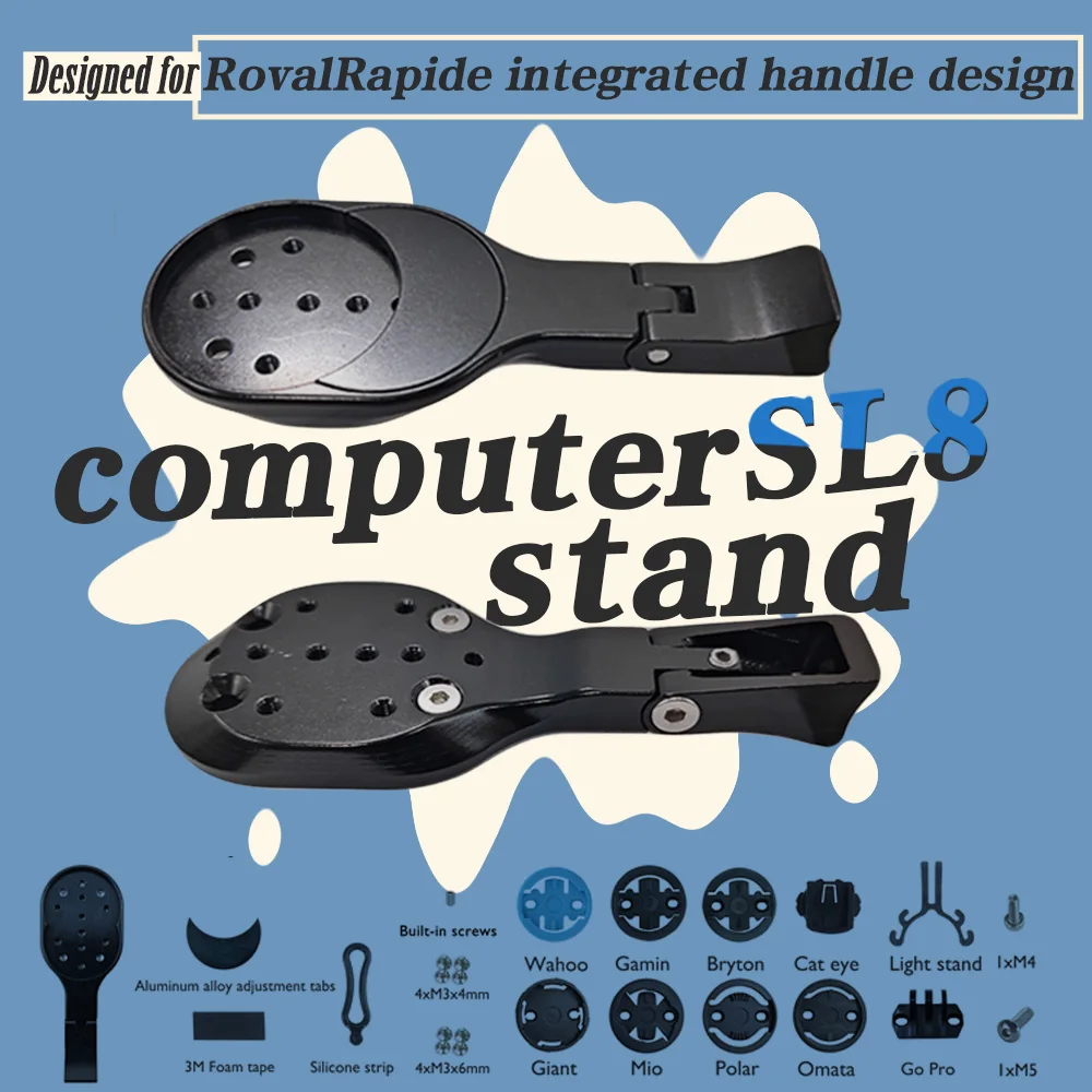 

Adjustable Bike Mount for SL8/SL7 Aluminum Computer Stand Stopwatch Mount GPS Timer Bike Mount for Garmin Gopro Bryton Wahoo