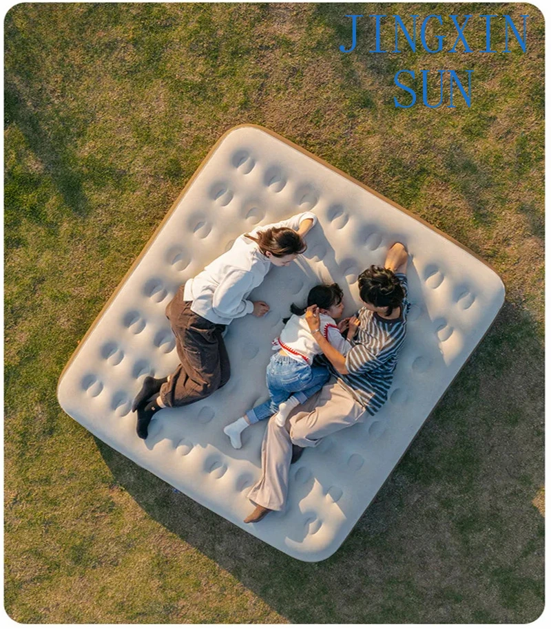 25cm Thickened Inflatable Air Mattress Built In Pump PVC  Sleeping Mat Load Bearing 450KG Home Outdoor Camping