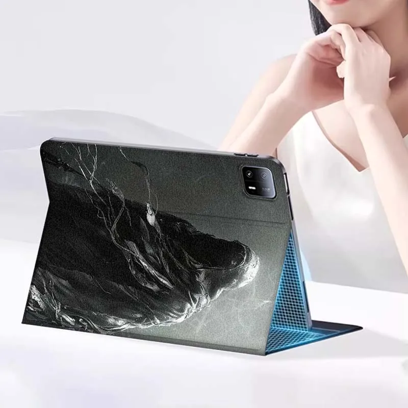 الملائكة والشيطان كول دارك لشاومي ريدمي باد 2 7 8 6 6S 5 4 SE Pro 8.8 11 8.7 11.2 12.4 Ultra Plus Max حافظة تابلت