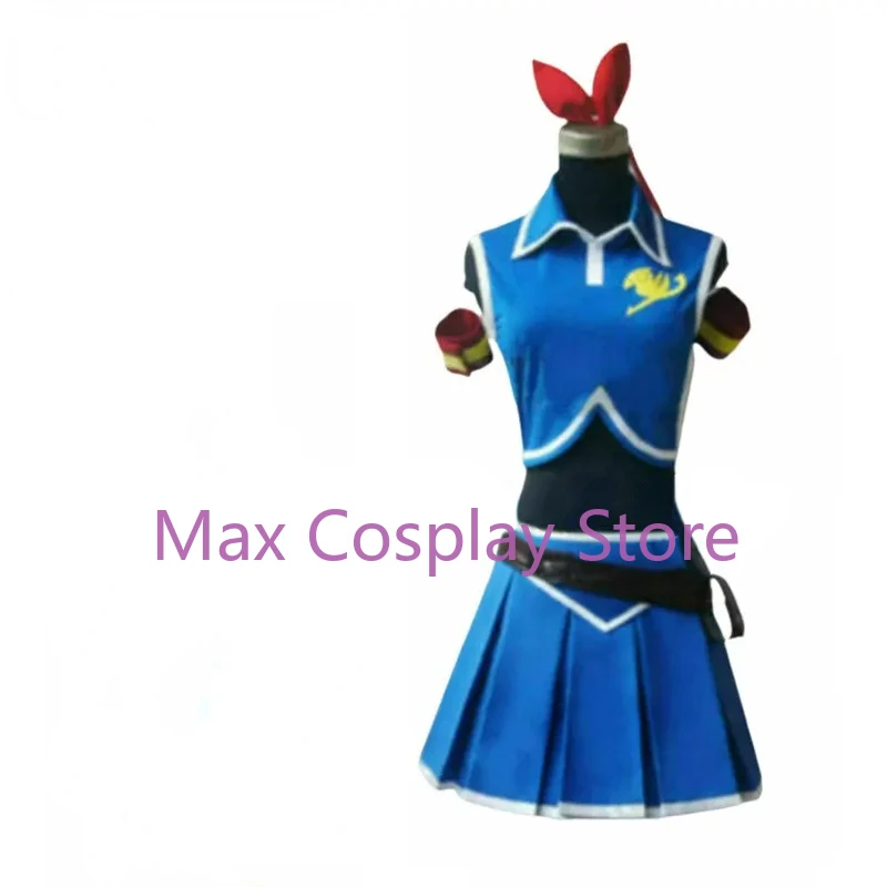 Max Anime Cosplay Costume Lucy Heartfilia Backless Polyester Adult Women Wig Halloween Party Dress YW