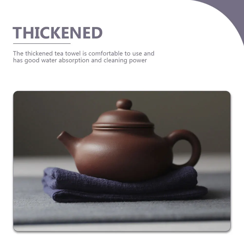 

2Pcs Thickened Tea Towels Premium Kitchen Dish Cloths Water Absorbent Multipurpose Household Cleaning Rags Blue