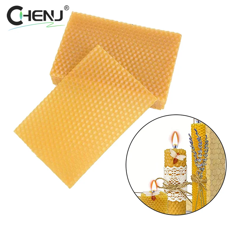 10Pcs/set Excellent DIY Accessories Yellow Honeycomb Foundation Bee Hive Wax Frames Beekeeping Equipment Sheet