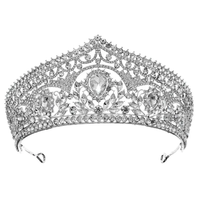 Luxury Heavy Industry Crown Crystal Bridal Crown Headgear Ethnic Style Wedding Full Diamond Premium Crown