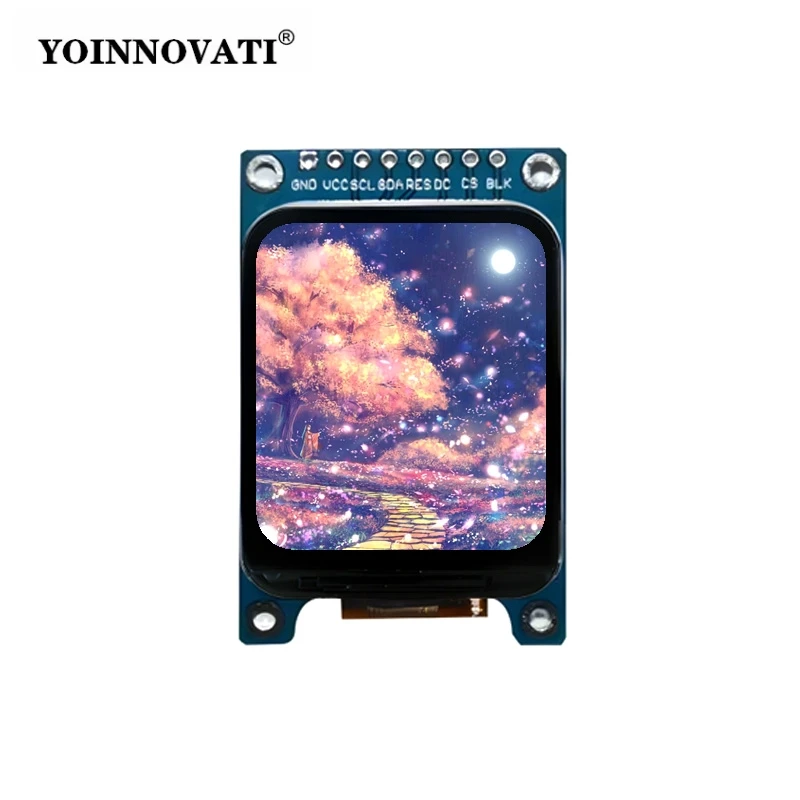 1.69 Inch HD IPS TFT LCD Display Module 240x280 SPI ST7789V Driver Round Corner Screen 8-Pin Blue/10-Pin Font Library Module