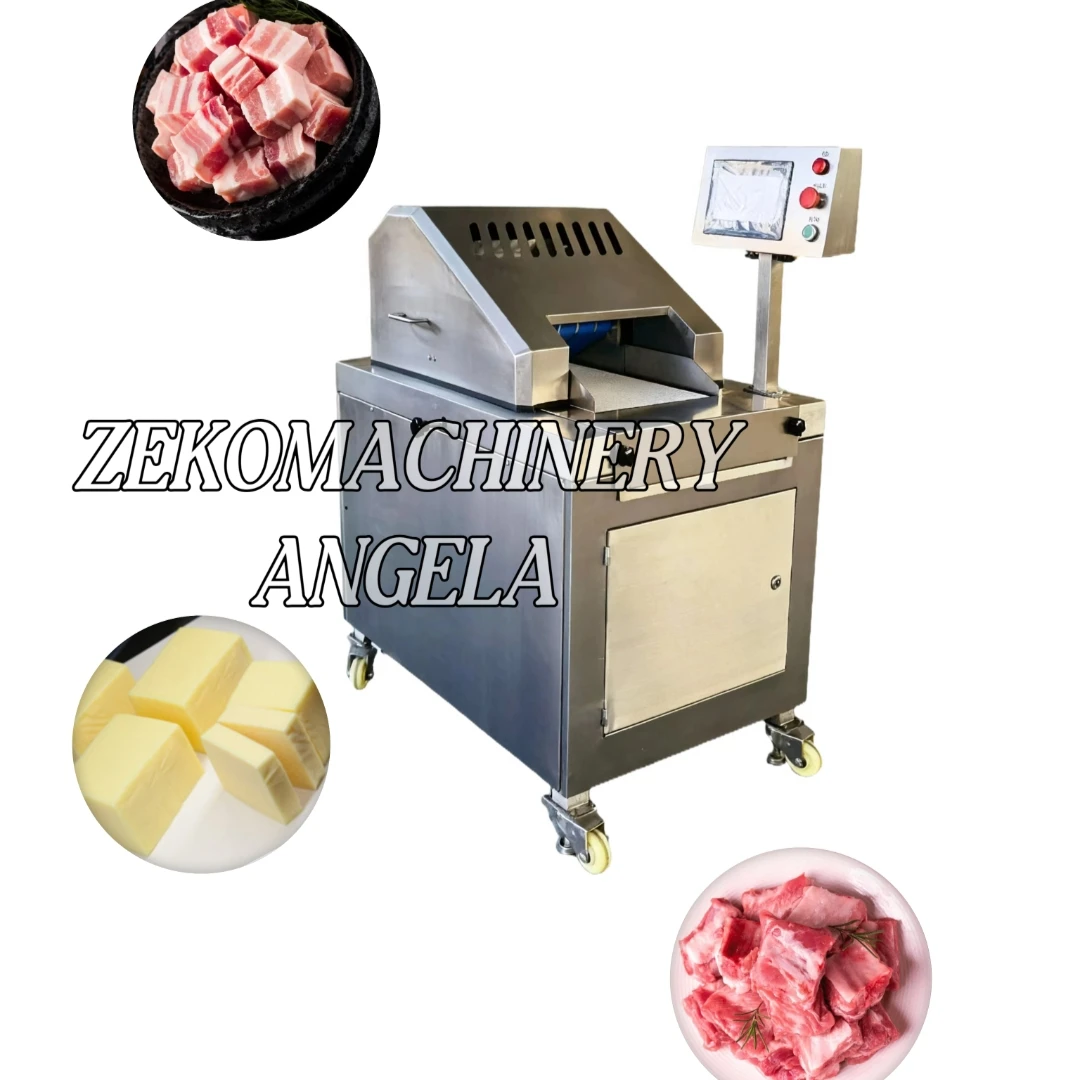 Nuovo strumento automatico per tagliare cubetti di carne di pollo/macchina per tagliare cubetti di carne congelata