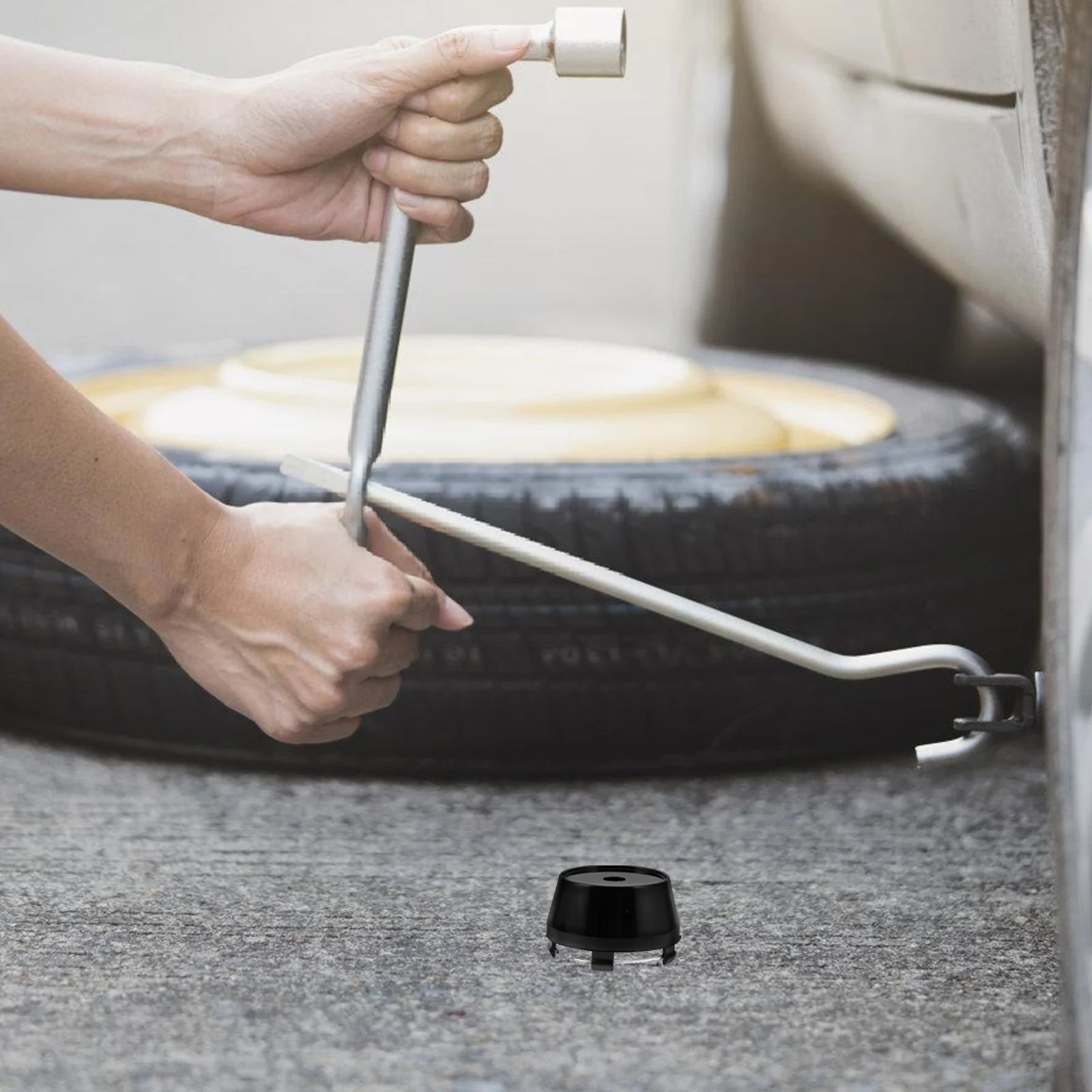 

2pcs Wheel Abs Resistant Atv Center Wheel Caps Fade Sleek Design Easy Installation For Car Rims Auto Center Caps