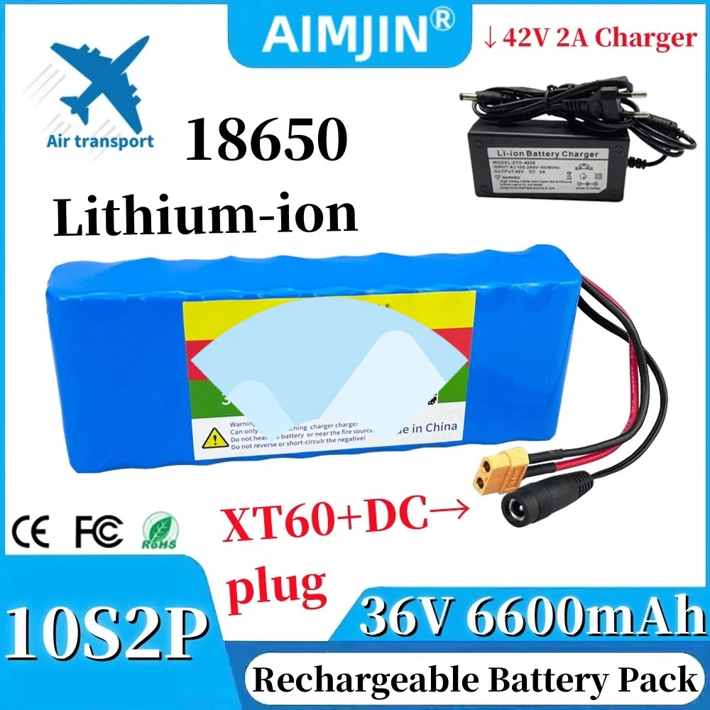 

Newly upgraded 36V 6600mAh 10S2P Lithium Rechargeable Battery Pack for Double Wheel Balance Vehicle Balance Car Parts