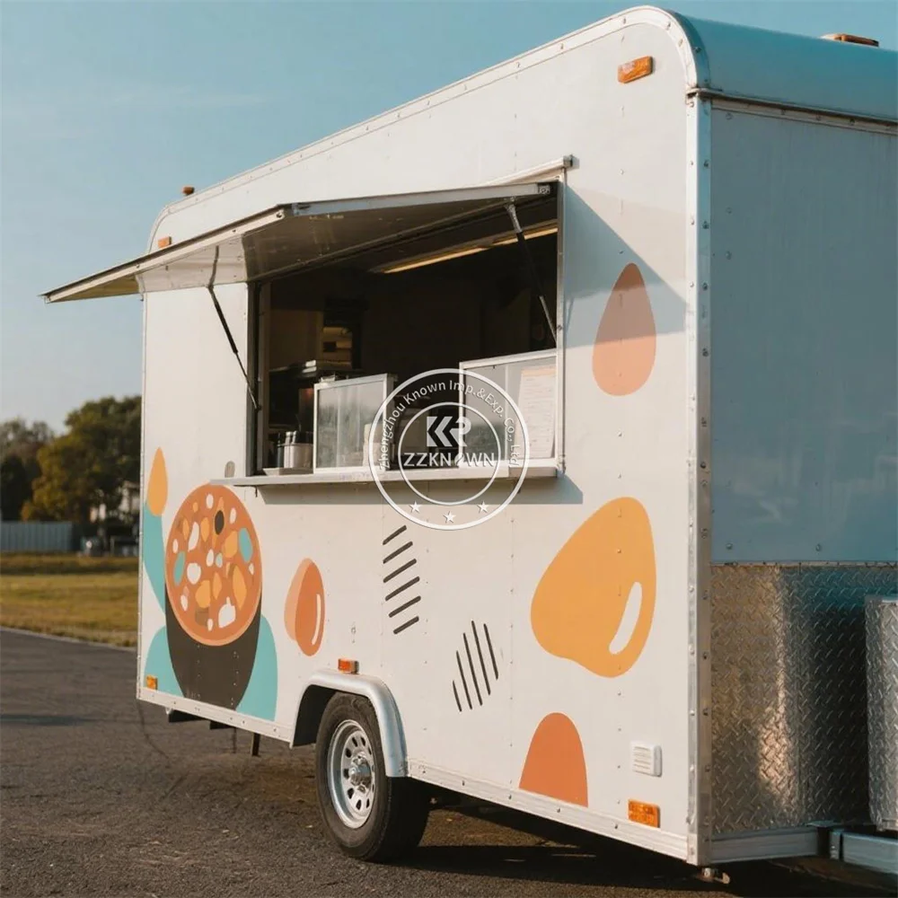 

Street Mobile Kitchen Catering Food Trailer Hot Dog Cart Bbq Pizza Trailer Concession Food Truck With Fully Equipped