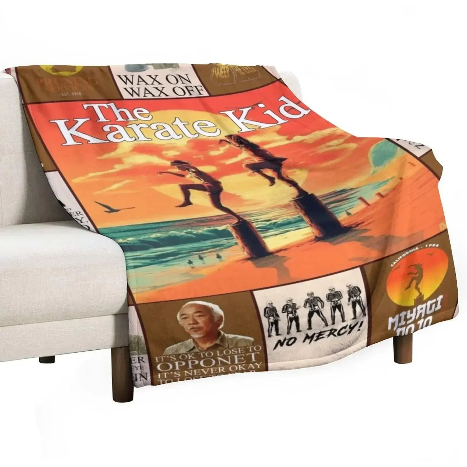 The Karate Kid Throw Blanket Foldable Soft Warm Blanket for Outdoor Use