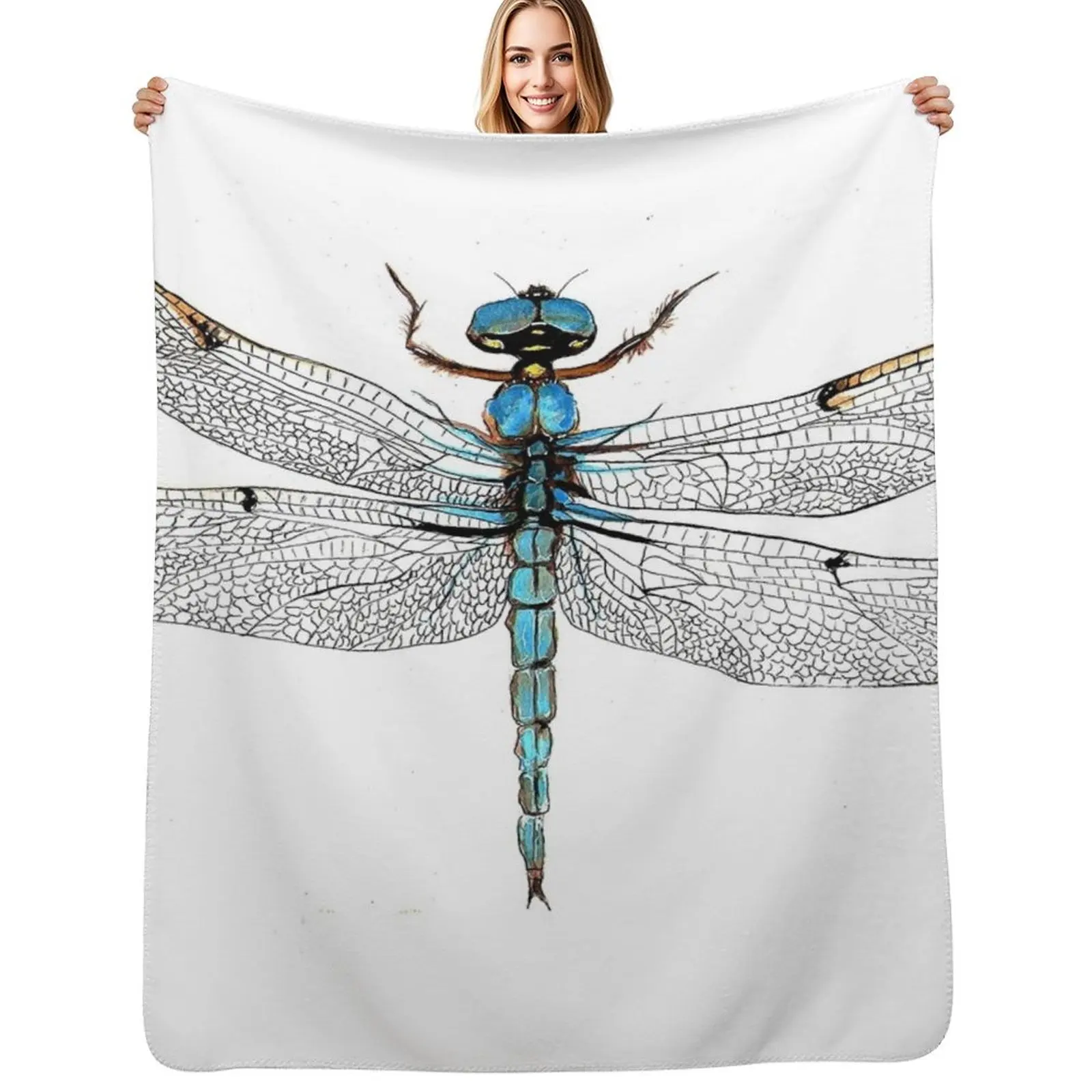 

Dragonfly Throw Blanket Baby warm for winter Bed Fashionable Thin Blankets