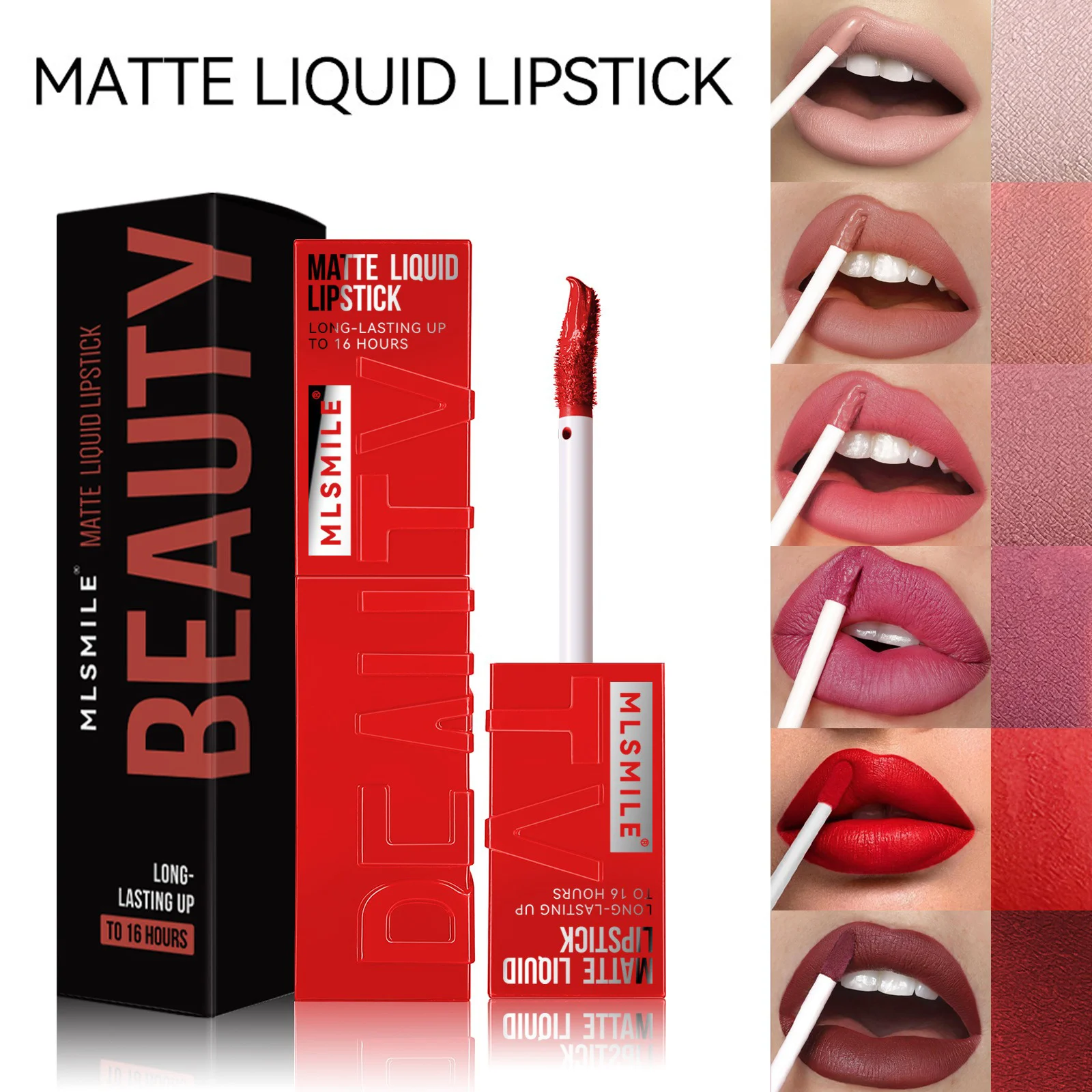 Long Lasting Velvet Matte Lip 6 Colors Gloss Waterproof Non-stick Cup Sexy Nude Red Pink Liquid Lipstick Lips Makeup Cosmetic