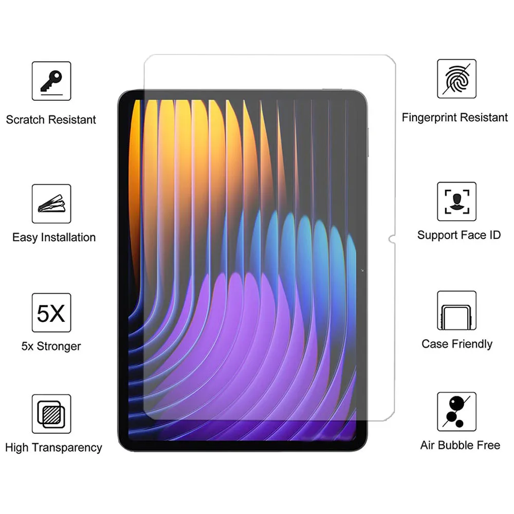 2PCS Glass For Xiaomi pad 7 pro 11.2'' 2024 11.2-inch Scratch Proof Tempered Glass Screen Protector image 6